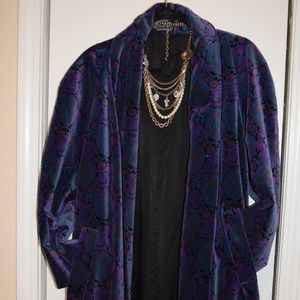 Vintage 50's Purple Paisley Coat